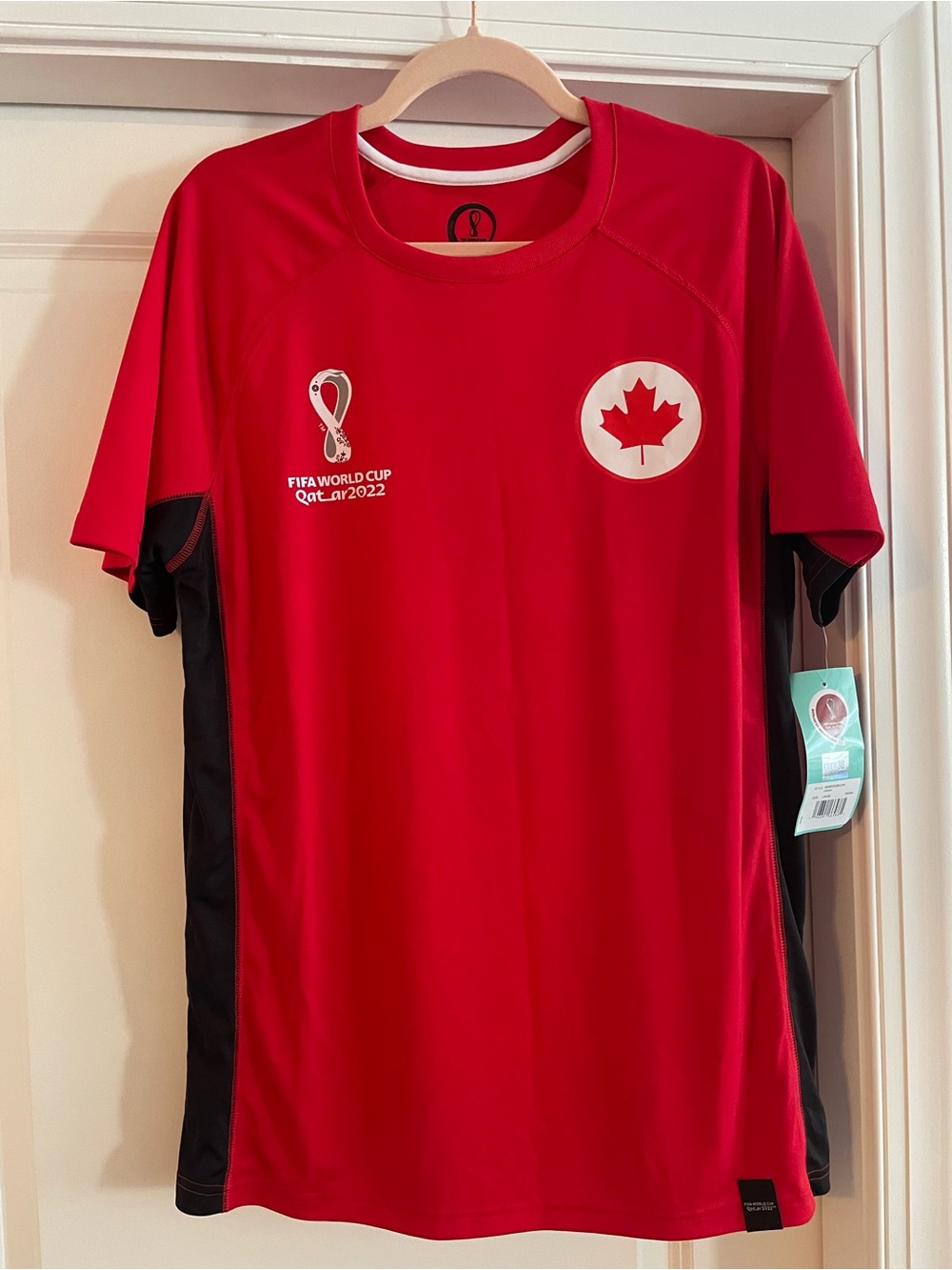 Canada Red FIFA World Cup Soccer Jersey with Maple Leaf
